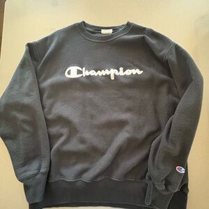 Champion Men's Black Crewneck Sweater